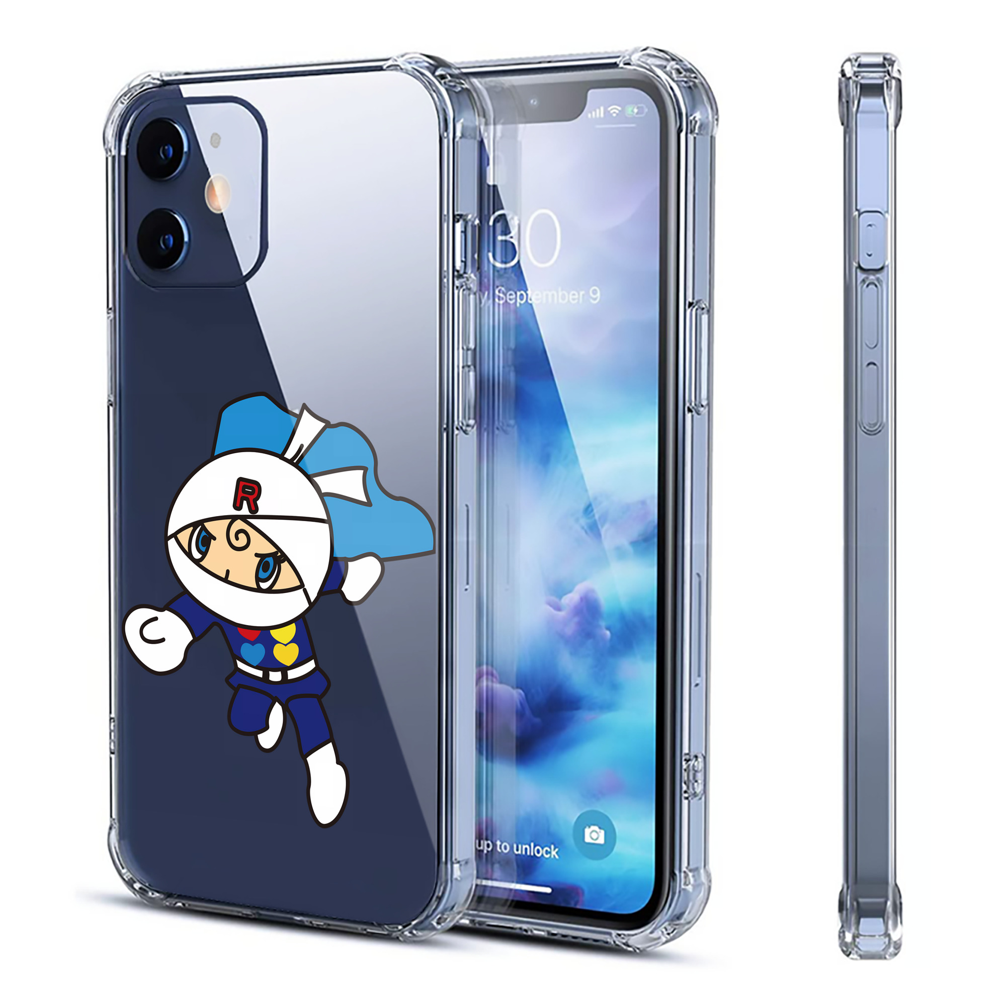 （画像用） アンパンマン Anpanman 【iPhone 12シリーズ対応】透明スマホケース（クリアソフトケース）
